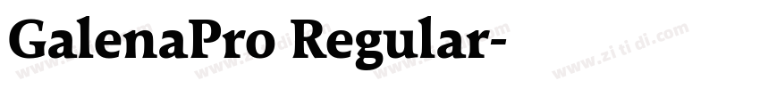 GalenaPro Regular字体转换